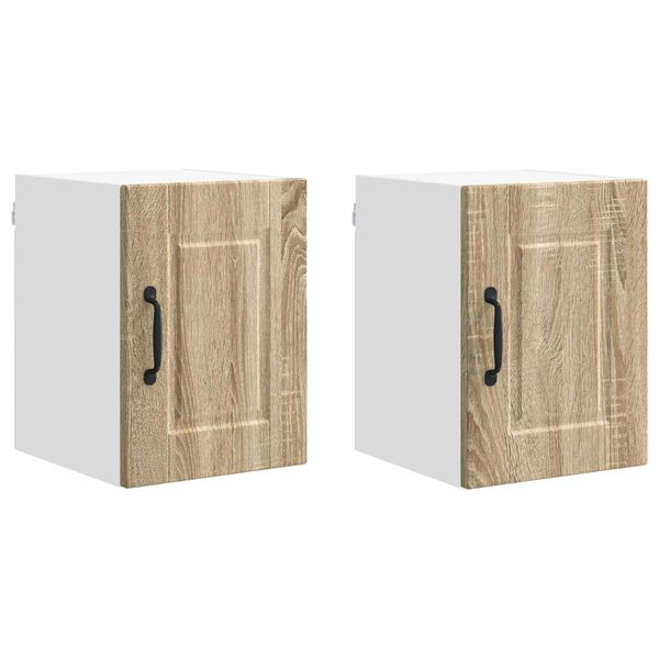 vidaXL K&uuml;chenschrank 2 pcs Sonoma-Eiche 30 x 31 x 40 cm Holzwerkstoff