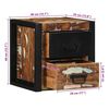vidaXL Nachttische 2 Stk. Mehrfarbig 40x35x40 cm Altholz Massivholz