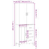 vidaXL Highboard Wei&szlig; 69,5x34x180 cm Holzwerkstoff
