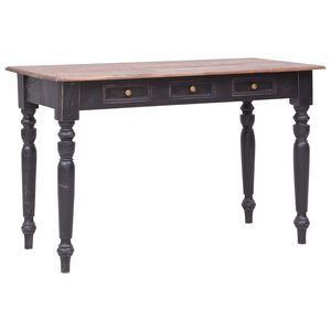vidaXL Schreibtisch mit 3 Schubladen 117&times;57&times;75 cm Massivholz Mahagoni