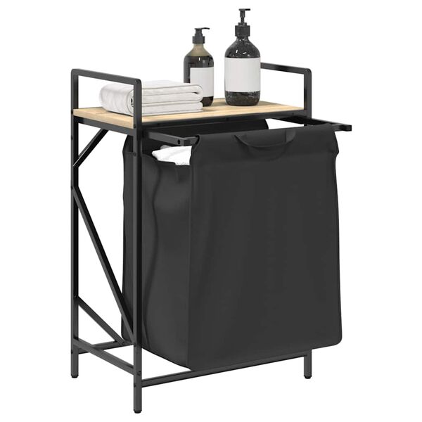 vidaXL W&auml;schekorb 1 Fach mit Ablage Sonoma-Eiche