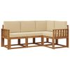 vidaXL Outdoor-Sofagarnitur mit Kissen 4 pcs Natur und Beige