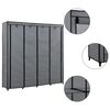 vidaXL Kleiderschrank mit 4 F&auml;chern Grau 175 x 45 x 170 cm