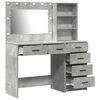 vidaXL Schminktisch mit Regal Grau 78,5 x 41 x 135 cm Holzwerkstoff