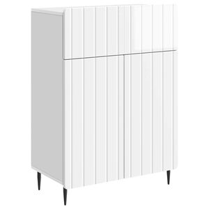 vidaXL Sideboard Hochglanz Wei&szlig; 66 x 34,5 x 92 cm Holzwerkstoff