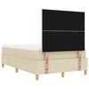 vidaXL Boxspringbett mit Matratze Creme 120 x 200 cm Stoff
