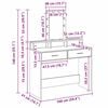vidaXL Schminktisch mit Speicher Braun 100 x 41 x 140 cm Holzwerkstoff