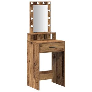 vidaXL Schminktisch mit Speicher Braun 50 x 41 x 140 cm Holzwerkstoff