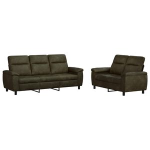 vidaXL Sofa-Set 2 pcs Olivegr&uuml;n Kunstwildleder