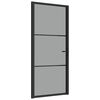 vidaXL Innent&uuml;r 93x201,5 cm Schwarz ESG-Glas und Aluminium