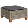 vidaXL 6-tlg. Garten-Sofagarnitur mit Kissen Grau Poly Rattan