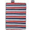 vidaXL Picknickdecke Faltbar Rot und Blau Gestreift 200x150 cm Samt