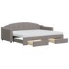 vidaXL Tagesbett Ausziehbar mit Schubladen Taupe 80x200 cm Stoff