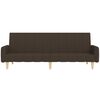 vidaXL Schlafsofa 2-Sitzer mit Fu&szlig;hocker Dunkelbraun Stoff