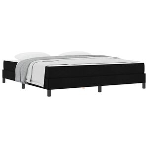 vidaXL Boxspringbett mit Matratze Schwarz 180 x 200 cm Stoff