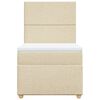 vidaXL Boxspringbett mit Matratze Creme 80x200 cm Stoff