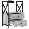 vidaXL Nachttisch Graues Sonoma 40 x 31 x 60 cm Holzwerkstoff