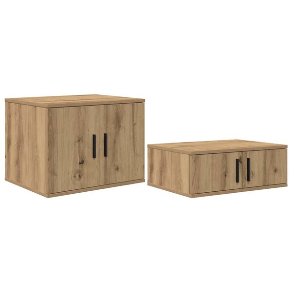 vidaXL Aufbewahrungsschrank 2 pcs Artisan-Eiche 103 x 41 x 40 cm