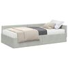 vidaXL Eckbettgestell mit Matratze 2 stk. Hellgrau 90 x 200 cm Samt