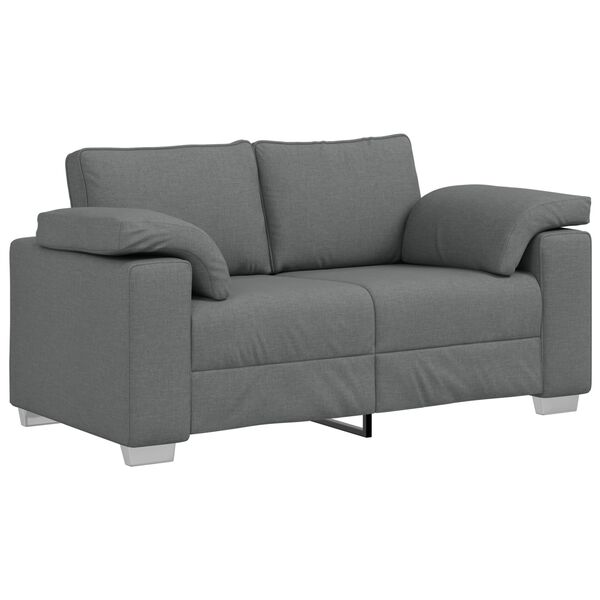 vidaXL Sofa 2 pcs Dunkelgrau 219 x 80 x 82 cm Stoff