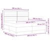 vidaXL Boxspringbett mit Matratze Taupe 200 x 200 cm Stoff