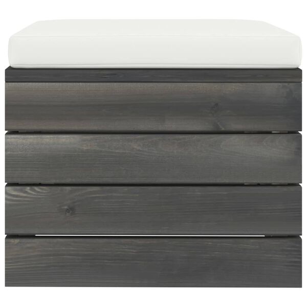 vidaXL Garten-Paletten-Hocker mit Sitzkissen Kiefernholz