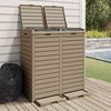 vidaXL Outdoor-M&uuml;lltonne Hellbraun 78x41x86 cm Polypropylen