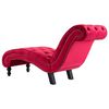 vidaXL Chaiselongue Rot Samt