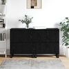 vidaXL Sideboard 2 pcs Schwarz Eichen-Optik 60 x 35 x 70 cm