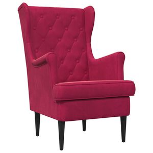 vidaXL Sessel Weinrot Samt