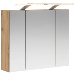 vidaXL Badezimmerspiegelschrank Kunsthandwerk Eiche 60 x 14,5 x 50 cm