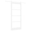 vidaXL Schiebet&uuml;r ORKDAL Wei&szlig; 93 x 211 cm Massivholz Kiefer und Glas