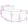 vidaXL Boxspringbett mit Matratze Dunkelblau 140x200 cm Samt