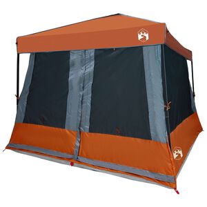 vidaXL Camping-Zelt-Set 2 pcs Grau und Orange Taffeta und Stoff