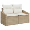 vidaXL Garten-Sofa-Set mit Kissen 11 pcs Beige Poly Rattan