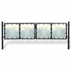 vidaXL Schwarzes Einzeltor f&uuml;r Z&auml;une 300 x 100 cm