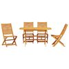 vidaXL Garten Essgruppe 5 pcs Braun Akazie Massivholz