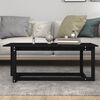 vidaXL Couchtisch Schwarz 110x55x45 cm Massivholz Kiefer