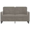vidaXL 2-Sitzer-Sofa Hellgrau 120 cm Samt
