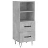 vidaXL Sideboard Betongrau 34,5x34x90 cm Holzwerkstoff