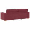 vidaXL Sofa 3 pcs Weinrot 220 x 80 x 84 cm Leinenmischgewebe
