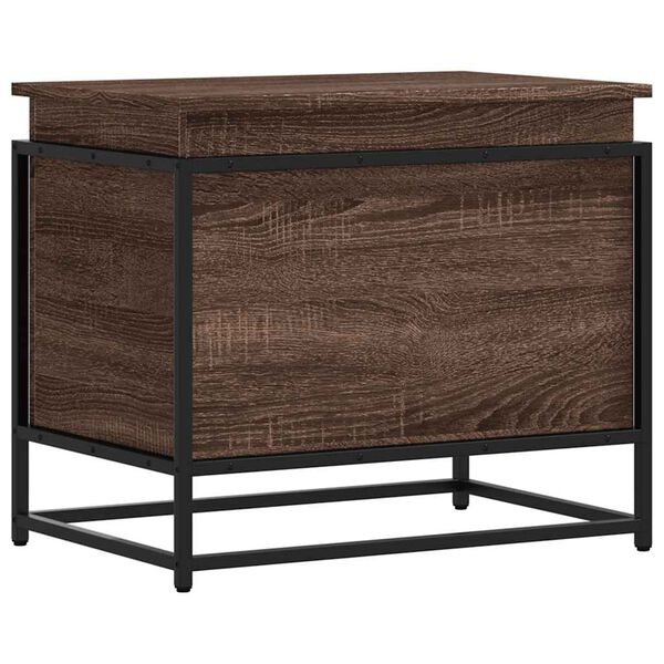 vidaXL Aufbewahrungsbox mit Deckel Eichen-Optik 60x40x51,5 cm