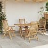 vidaXL Gartenstuhl 4 pcs Braun 52 x 64,5 x 108 cm Teak-Massivholz