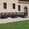 vidaXL 9-tlg. Garten-Lounge-Set Schwarz Massivholz Kiefer
