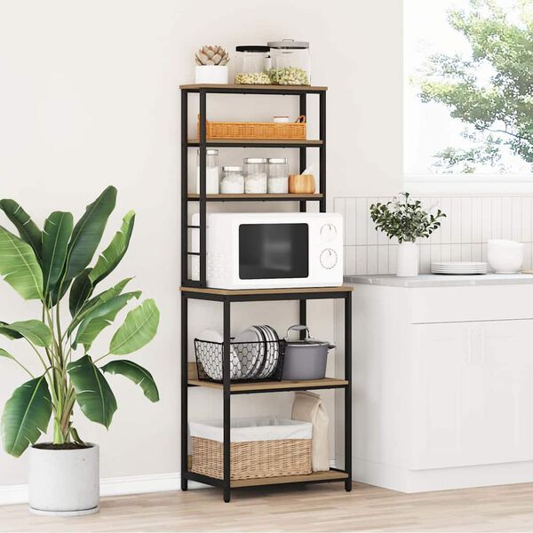 vidaXL Küchenregal Artisan-Eiche 60 x 40 x 168 cm Holzwerkstoff