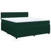 vidaXL Boxspringbett mit Matratze Dunkelgr&uuml;n 200x200 cm Samt