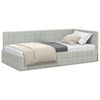 vidaXL Eckbettgestell Hellgrau 90 x 200 cm Samt