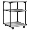 vidaXL Druckerst&auml;nder 3 Ablagen Grau Sonoma 43x48x64 cm Holzwerkstoff