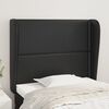 vidaXL Kopfteil mit Ohren Schwarz 103x23x118/128 cm Kunstleder