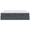 vidaXL Ottoman-Bett mit Matratzen Dunkelgrau 160x200 cm Samt